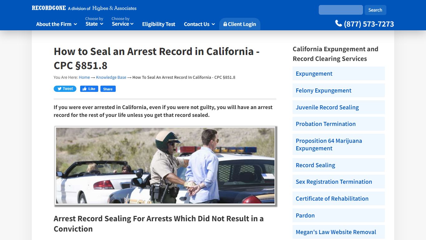 How to Seal an Arrest Record in California